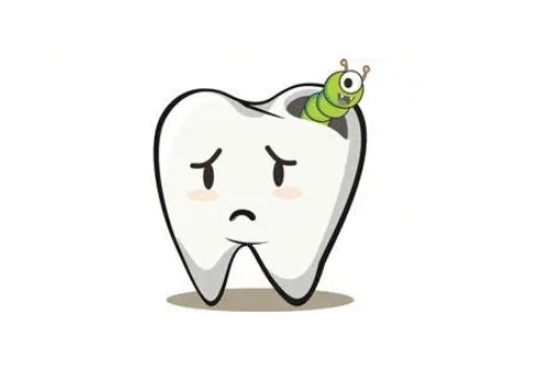 蛀牙问题卡通展示图