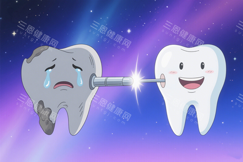 补牙前后对比