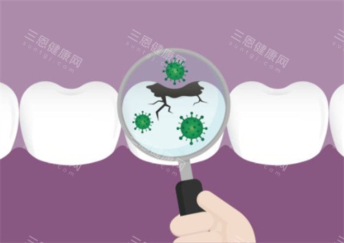牙齿有疾病示意图